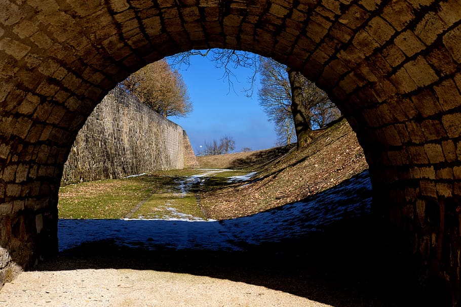 tunnel, passage, underpass, bridge, away, road, arch, architecture HD wallpaper