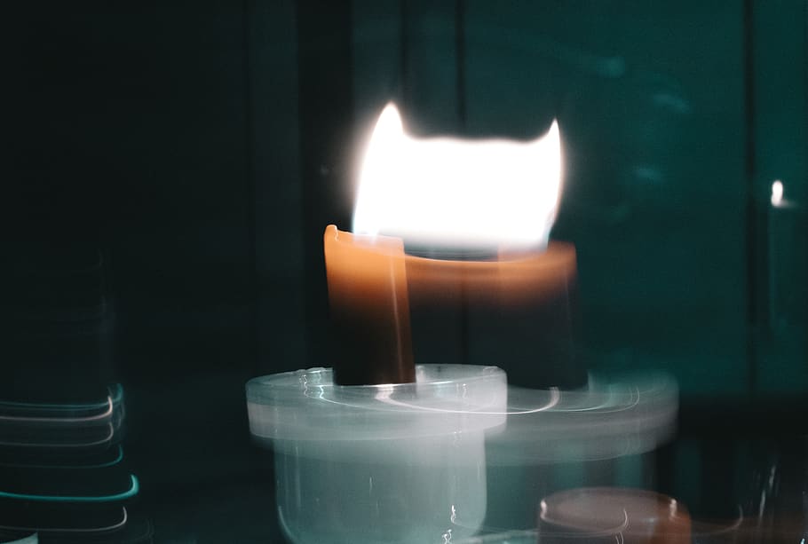 burning, flame, fire, heat - temperature, candle, indoors, illuminated HD wallpaper