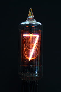 nixie, tube, indicator, vacuum, digit, glass, electronic, display HD wallpaper