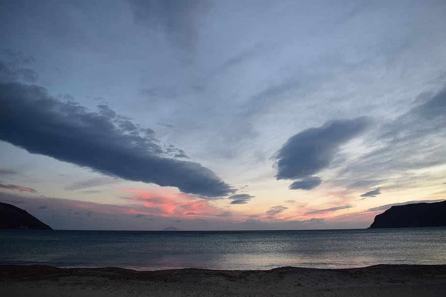 italy, isola d'elba, sea, color, sunset, sky, beauty in nature, HD wallpaper