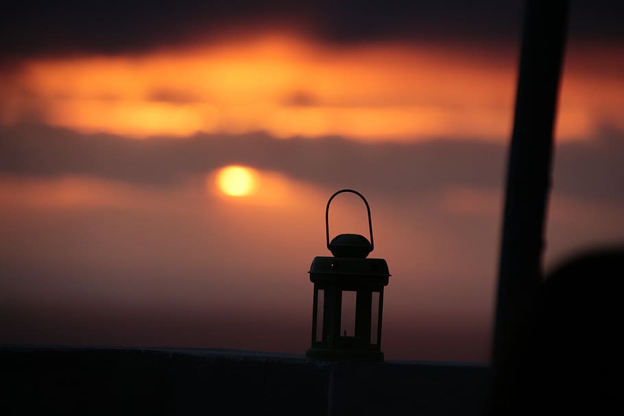 sunset, la palma, vacations, orange color, sky, silhouette HD wallpaper