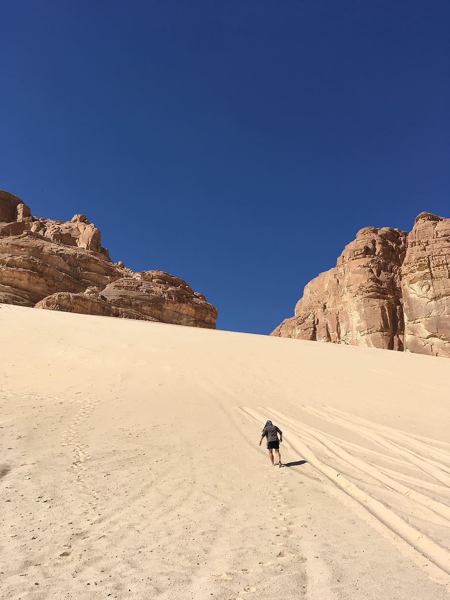 sand dune, desert, sinai, long gone, goal, sky, scenics - nature, HD wallpaper