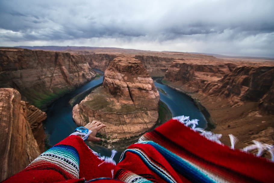 river and mountain vie, outdoors, nature, page, canyon, valley HD wallpaper