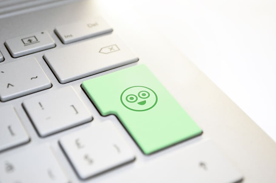 keyboard, smiley, happy, enter, button, communication, blog HD wallpaper