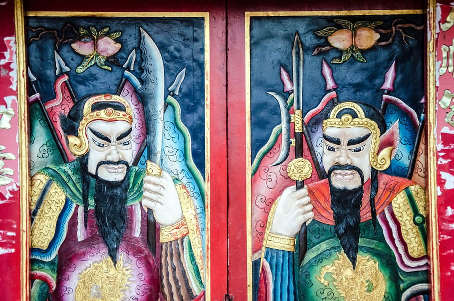 Chinese Arts style can easily find in Thai temple, china, background