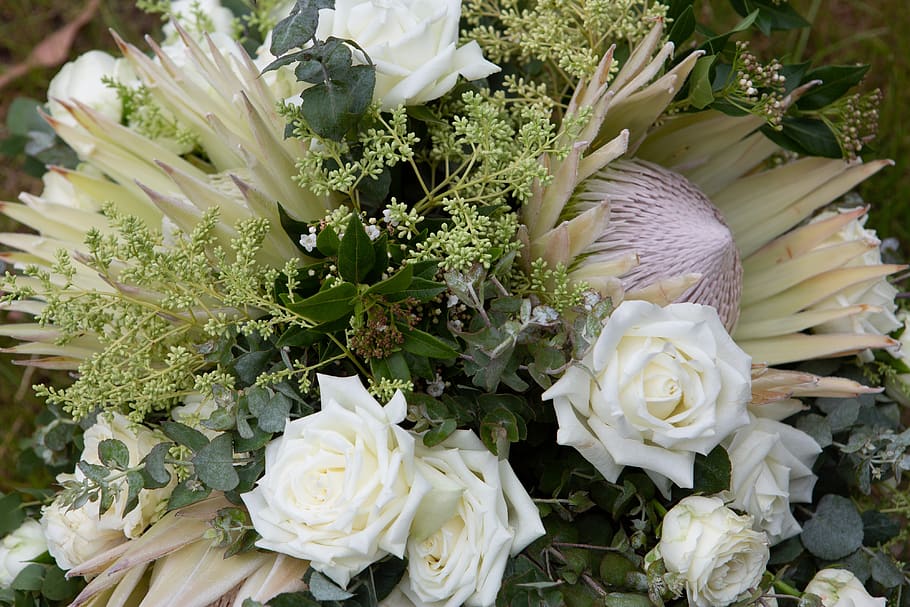 wedding, bouquet, flowers, roses, freshness, flowering plant HD wallpaper