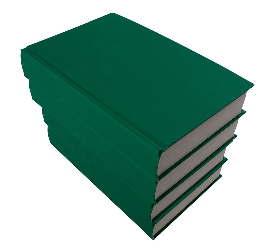 book, books, pile, tom, green, on white, training, green color HD wallpaper