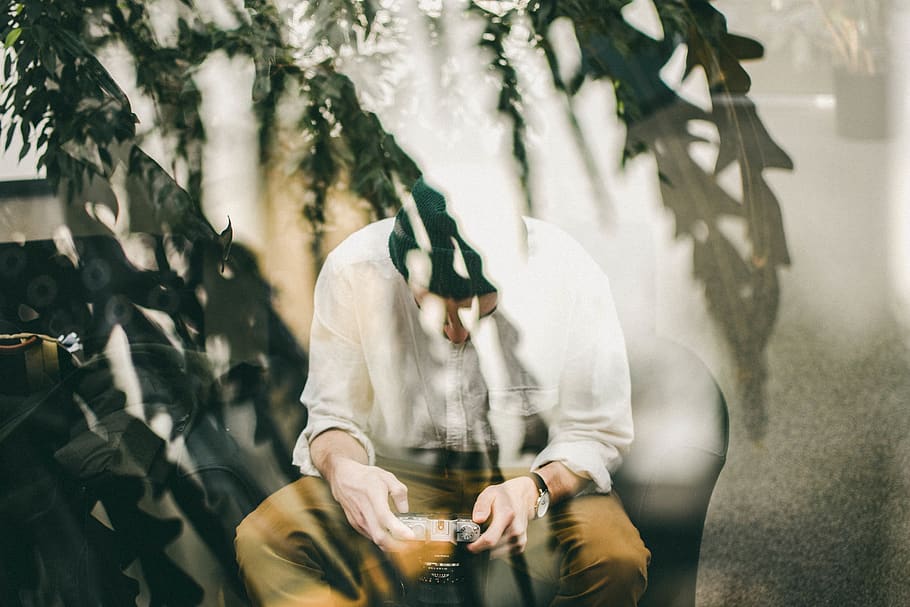 people, man, camera, lens, photography, photographer, double exposure HD wallpaper