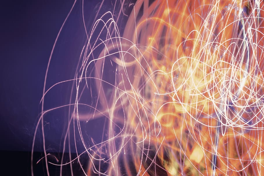 lights, bright, bright lights, abstract, blurred motion, lines HD wallpaper