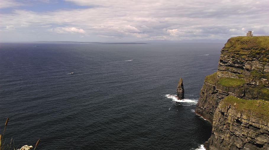 cliffs, moher, ireland, sea, nature, water, beauty in nature
