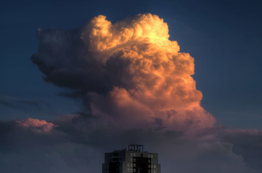 cloud, sky, tower, condo, cloud - sky, building exterior, architecture HD wallpaper