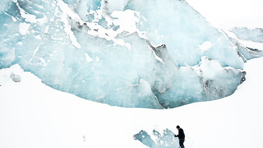 people, man, mountain, peak, summit, snow, climbing, hiking HD wallpaper