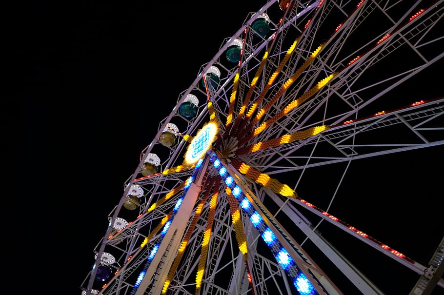 germany, frankfurt, ferries wheel, amusement park, amusement park ride HD wallpaper