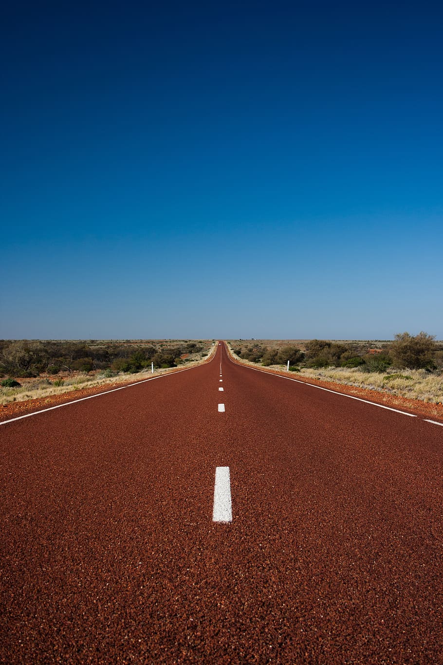 australia, outback, road, sky, blue, direction, the way forward, HD wallpaper