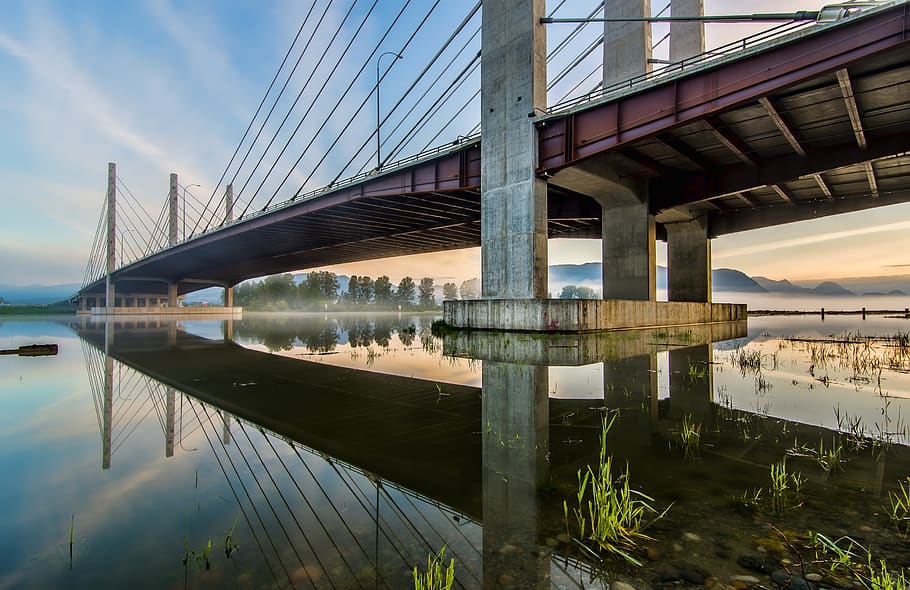 bridge, british columbia, grass, nobody, outdoor, outside, peaceful HD wallpaper