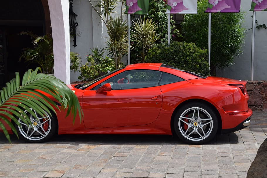 ferrari, red, wheels, ps, racing car, auto, vehicle, sports car HD wallpaper