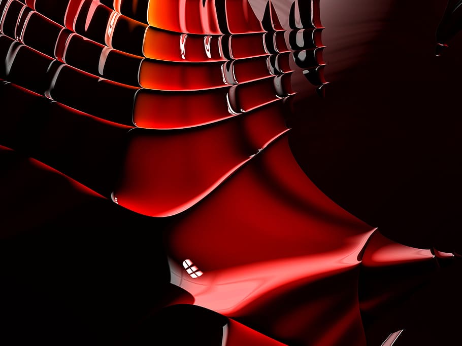 fractal, design, texture, background, mathematical, red, seat HD wallpaper