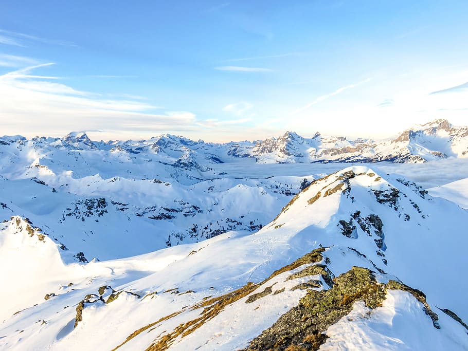Photo of Mountains During Winter, adventure, altitude, cold, daylight HD wallpaper
