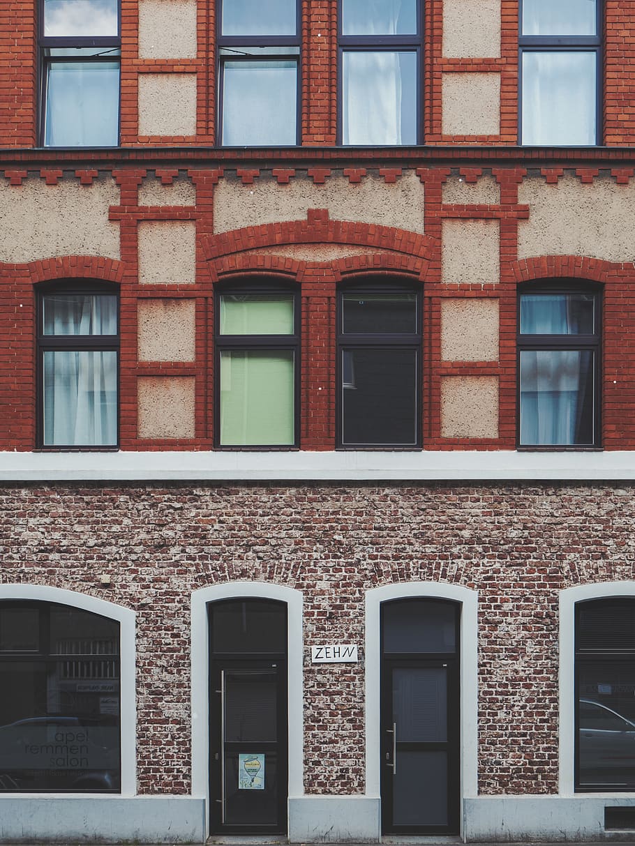 germany, cologne, masonry, windows, doors, wall, vintage, facade HD wallpaper