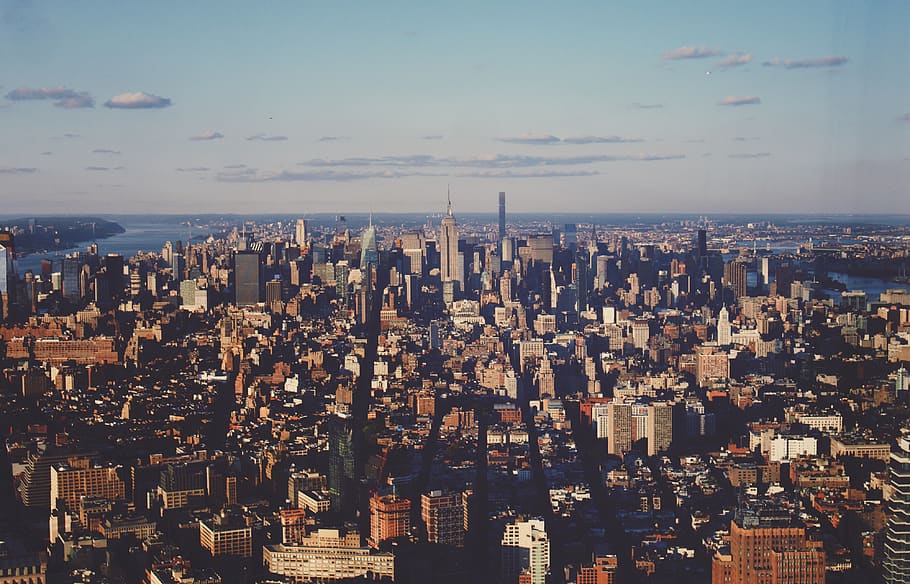 skyscraper, architecture, new york skyline, view, building exterior HD wallpaper