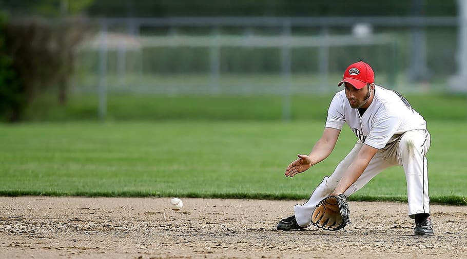 man playing baseball, hat, cap, sport, clothing, full length HD wallpaper