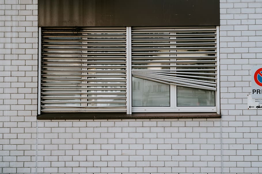 home decor, window, window shade, curtain, brick, shutter, broken HD wallpaper