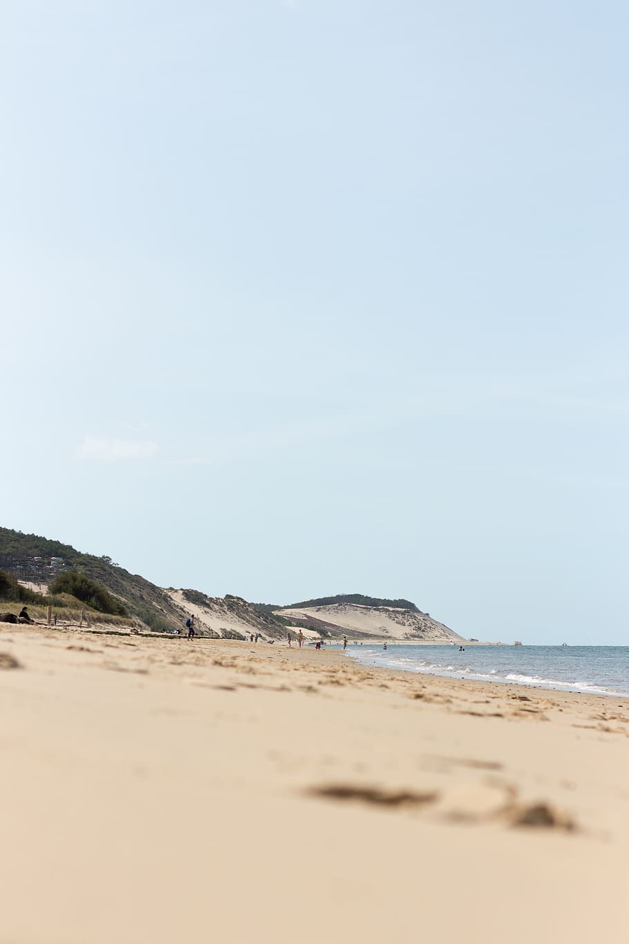 france, la teste-de-buch, dune du pilat, seaside, ocean, beach, HD wallpaper