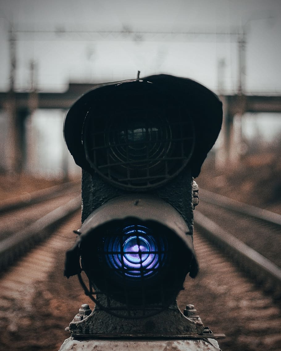 railway, traffic, train, ways, rail transportation, focus on foreground HD wallpaper