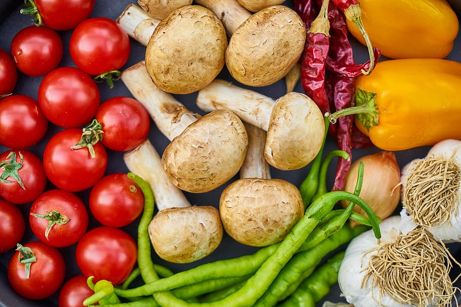 Flat-lay Photography of Variety of Vegetables, background, close-up HD wallpaper