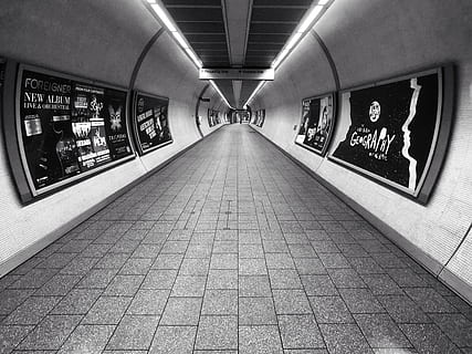 tunnel pathway, train, subway, terminal, vehicle, train station HD wallpaper
