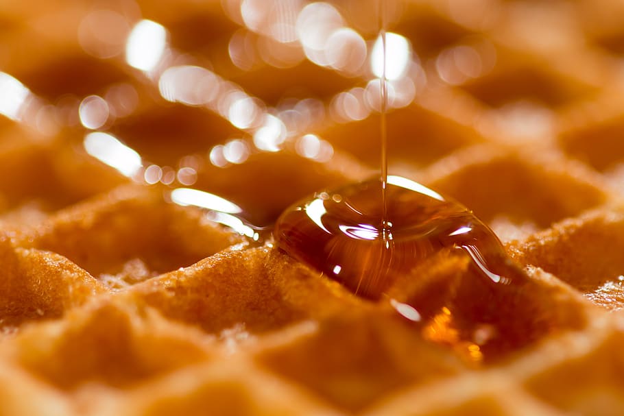 waffle, belgian, syrup, breakfast, food, yummy, tasty, delicious HD wallpaper