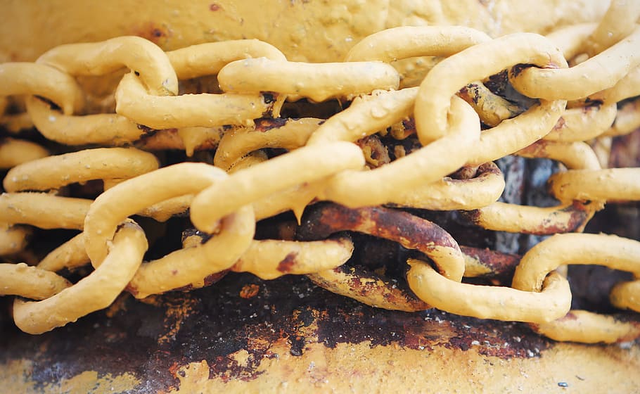 chains, links, yellow, rust, food, food and drink, close-up HD wallpaper