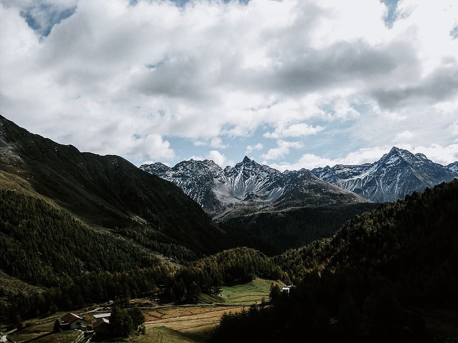 mountain covered with snow, nature, outdoors, ice, glacier, italy HD wallpaper