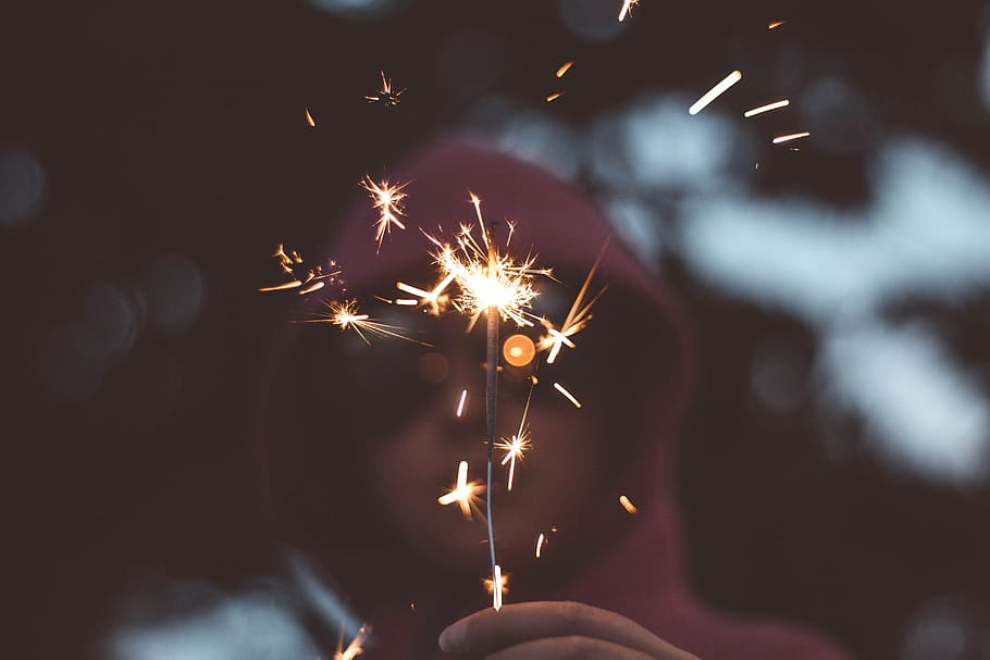 purple hoodie, spark, firework, sparkler, illuminated, arts culture and entertainment HD wallpaper