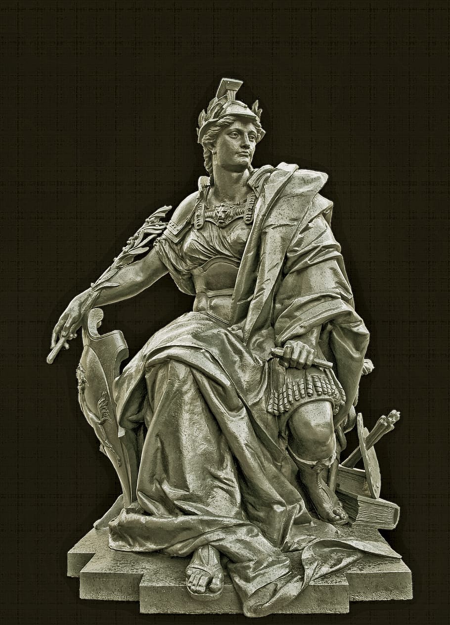Gray Stone Sitting Man Statue, alexandre schoenewerk, art, artwork, HD wallpaper