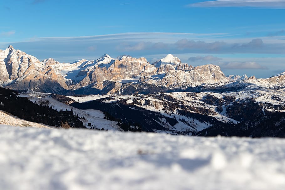 Snow Covered Mountain , cold, landscape, nature, rocky mountain HD wallpaper
