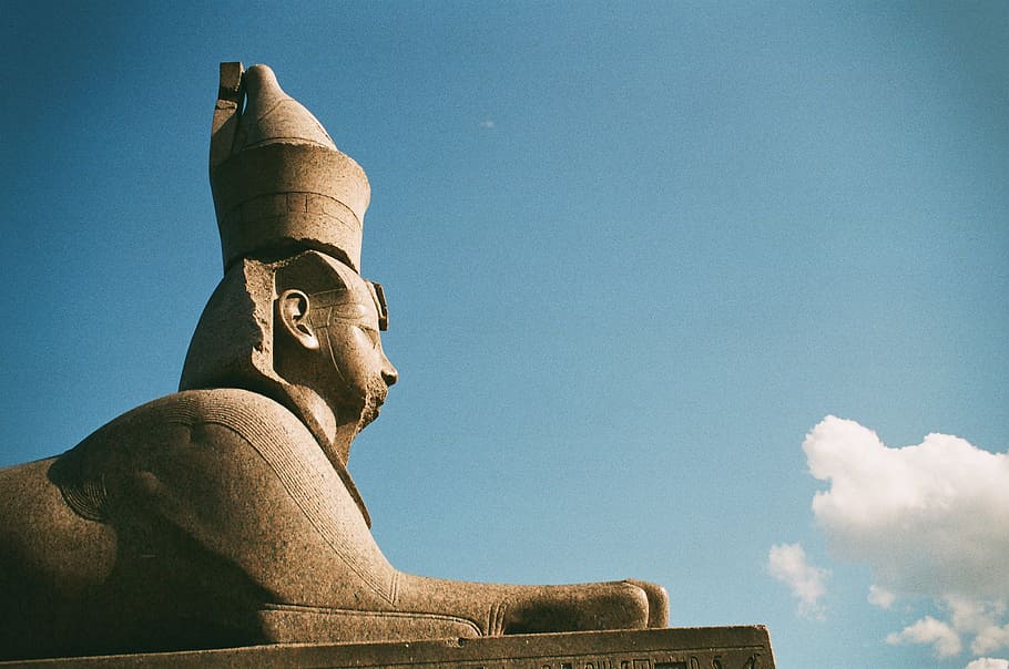 Quay with Sphinxes in Saint Petersburg, Russia, analog, art, blue HD wallpaper