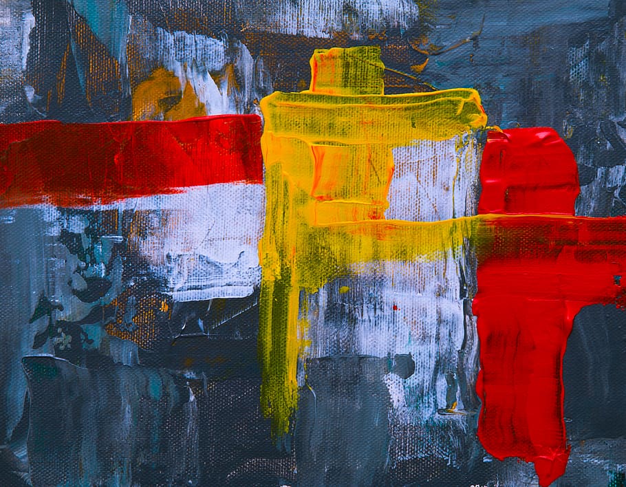 multicolored painting, modern art, home decor, blanket, hydrant HD wallpaper