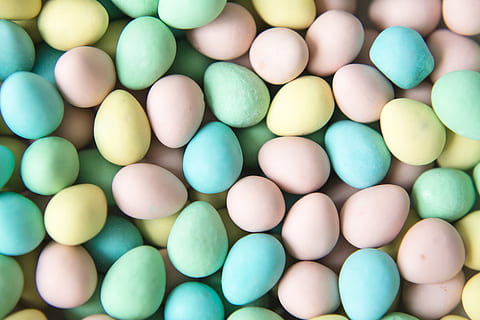 Easter Mini Eggs Photo, Textures, Colourful, Seasons, Spring HD wallpaper