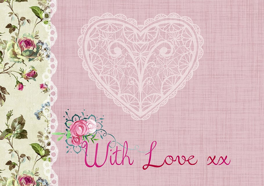 invite, invitation, card, graphics, heart shape, love, emotion HD wallpaper