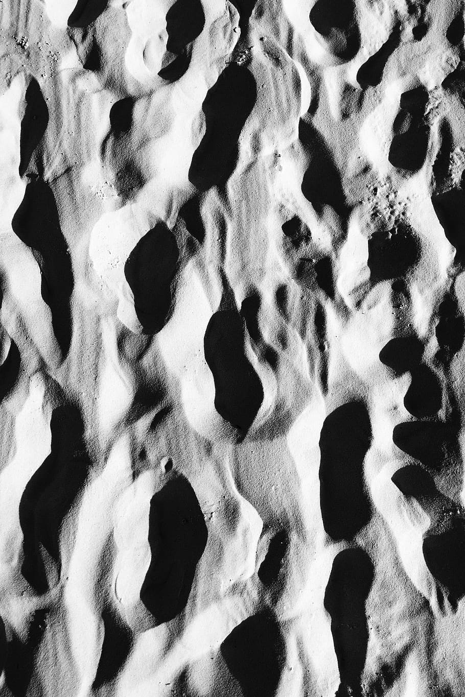 united states, pensacola, sand, contrast, black, footprints, HD wallpaper