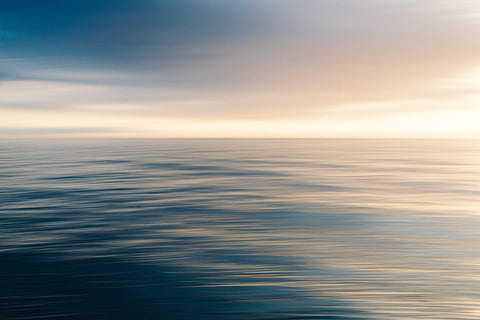 aerial photography of ocean at daytime, water, sky, long exposure HD wallpaper