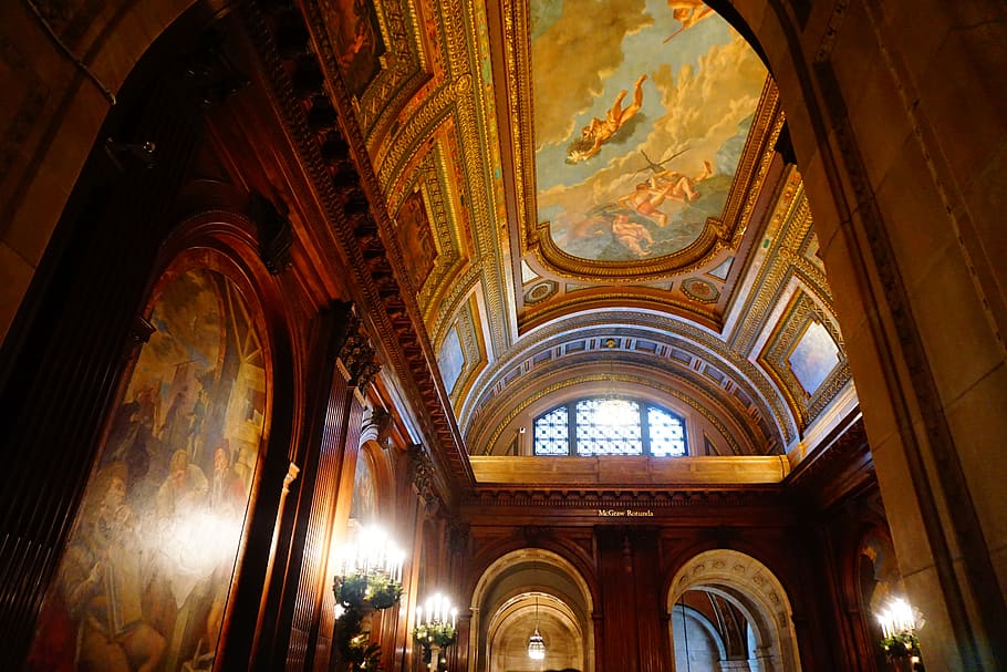 building, architecture, apse, altar, church, crypt, corridor HD wallpaper