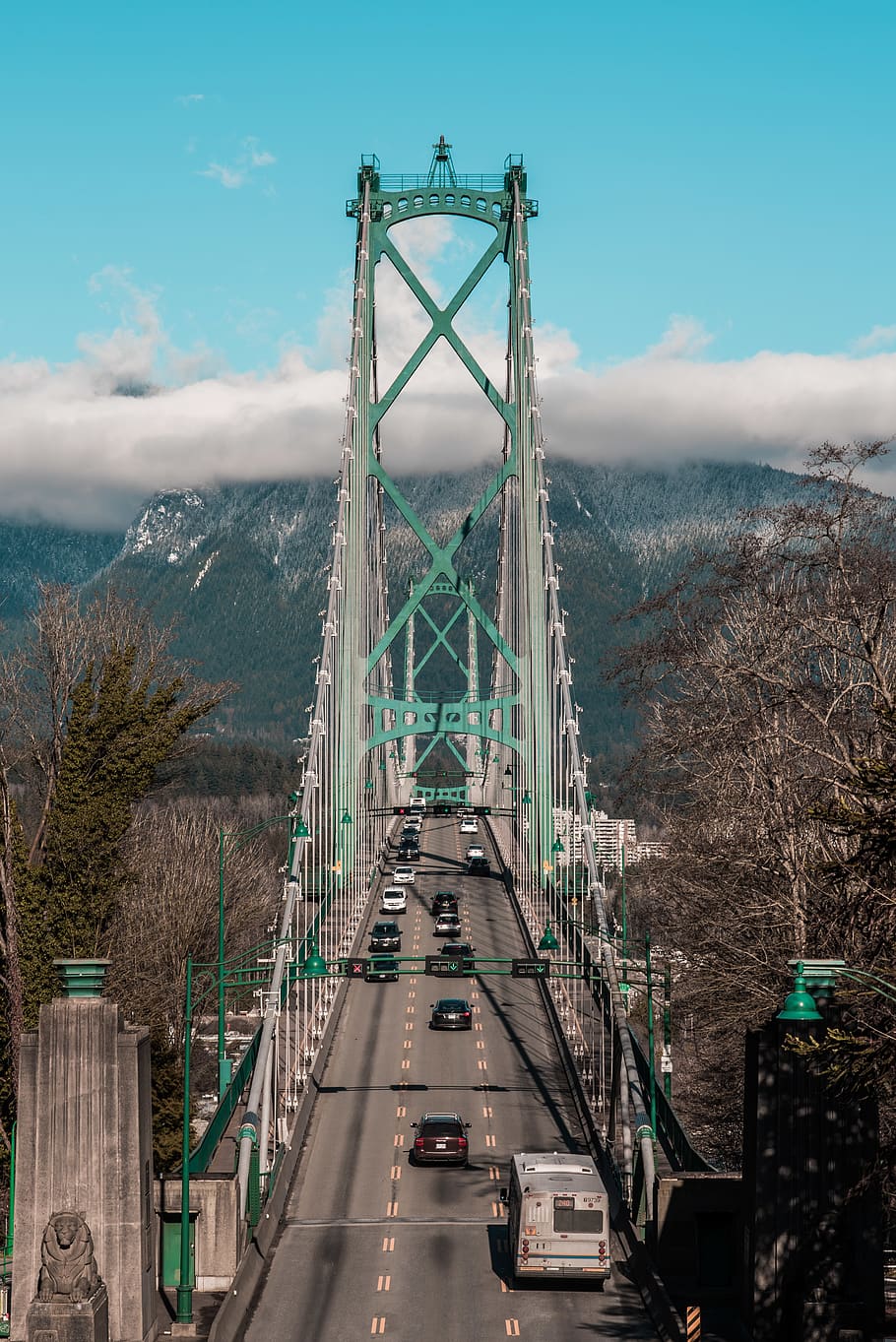 Lions Gate Bridge Suspension bridge in Vancouver, Canada, transportation, HD wallpaper