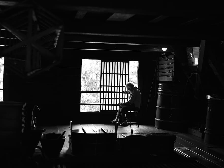 indoors, real people, standing, one person, window, day, lifestyles HD wallpaper