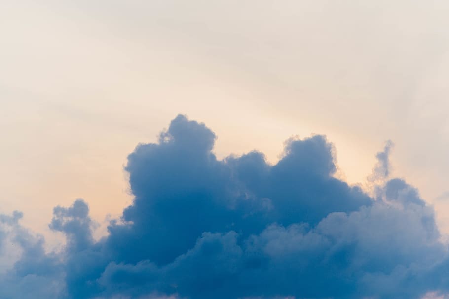 blue cloudy sky during daytime, nature, outdoors, azure sky, weather HD wallpaper