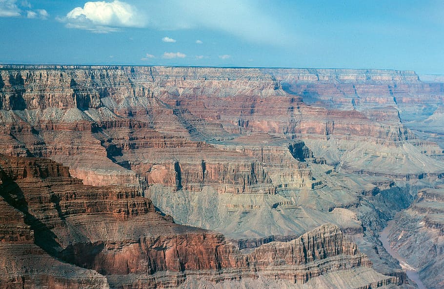 View of Grand Canyon in Arizona, america, clouds, colorado, desert
