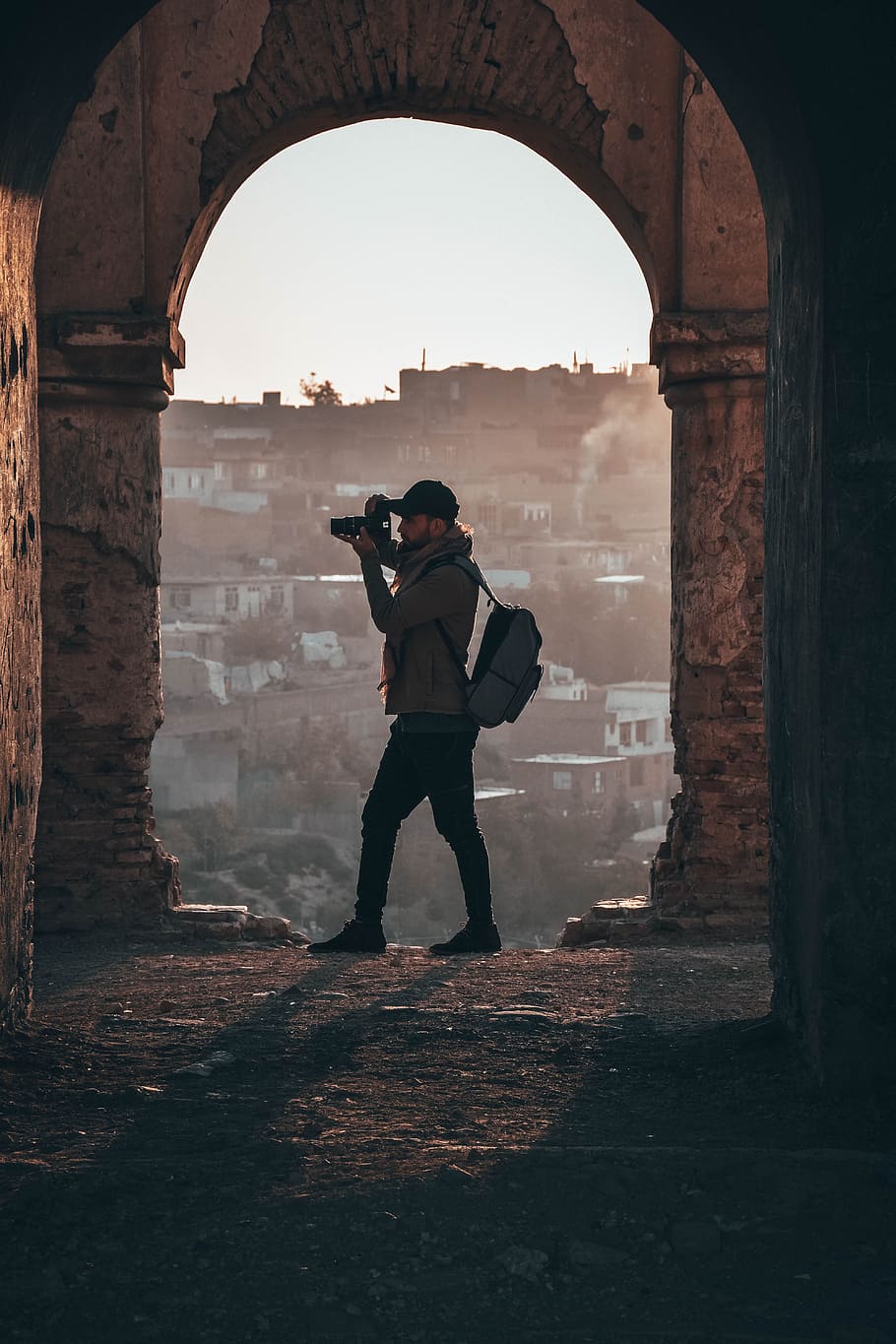 Photographer Capturing Inside Ruins, architecture, building, daylight HD wallpaper