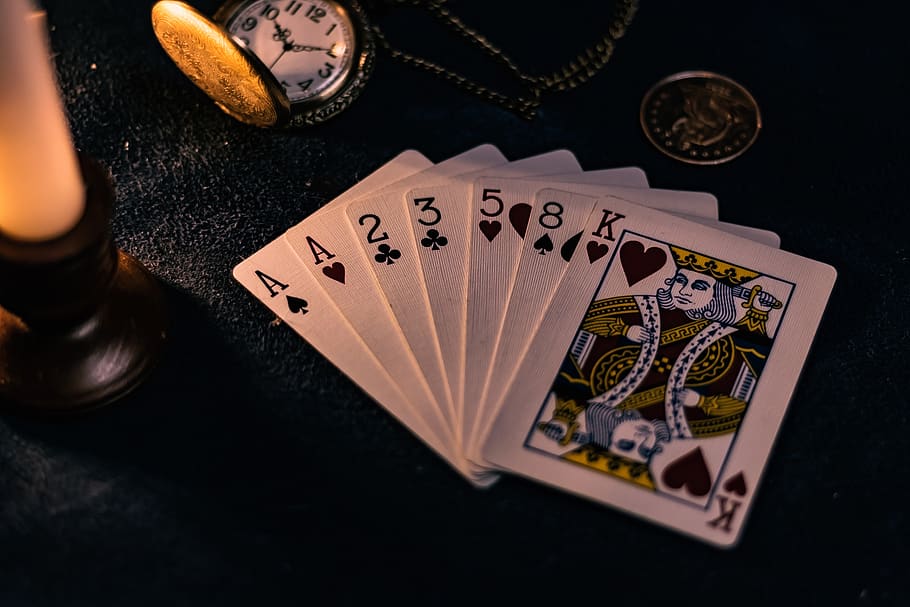 Close-Up Photo of Playing Cards, ace, blur, card game, casino HD wallpaper