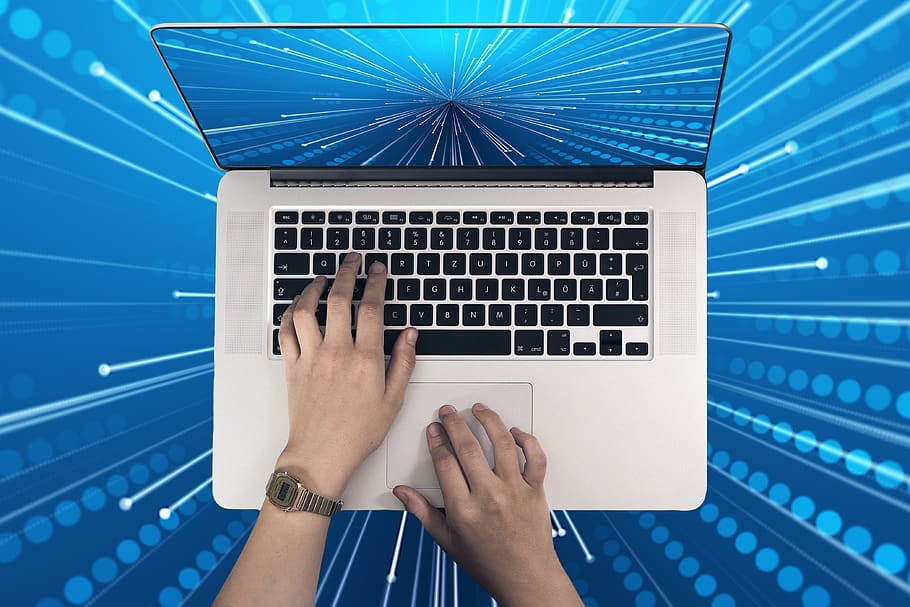 laptop, notebook, hand, write, expansion, computer, technology HD wallpaper